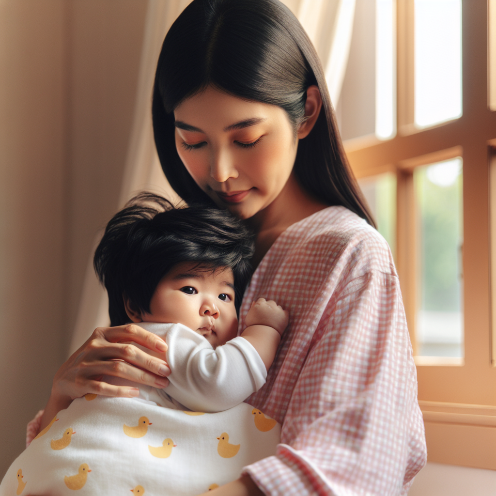 Un bébé faisant son rot sur l'épaule de son parent