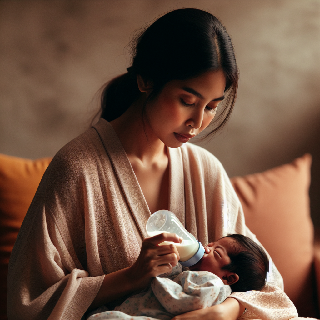 Une mère nourrissant son bébé prématuré