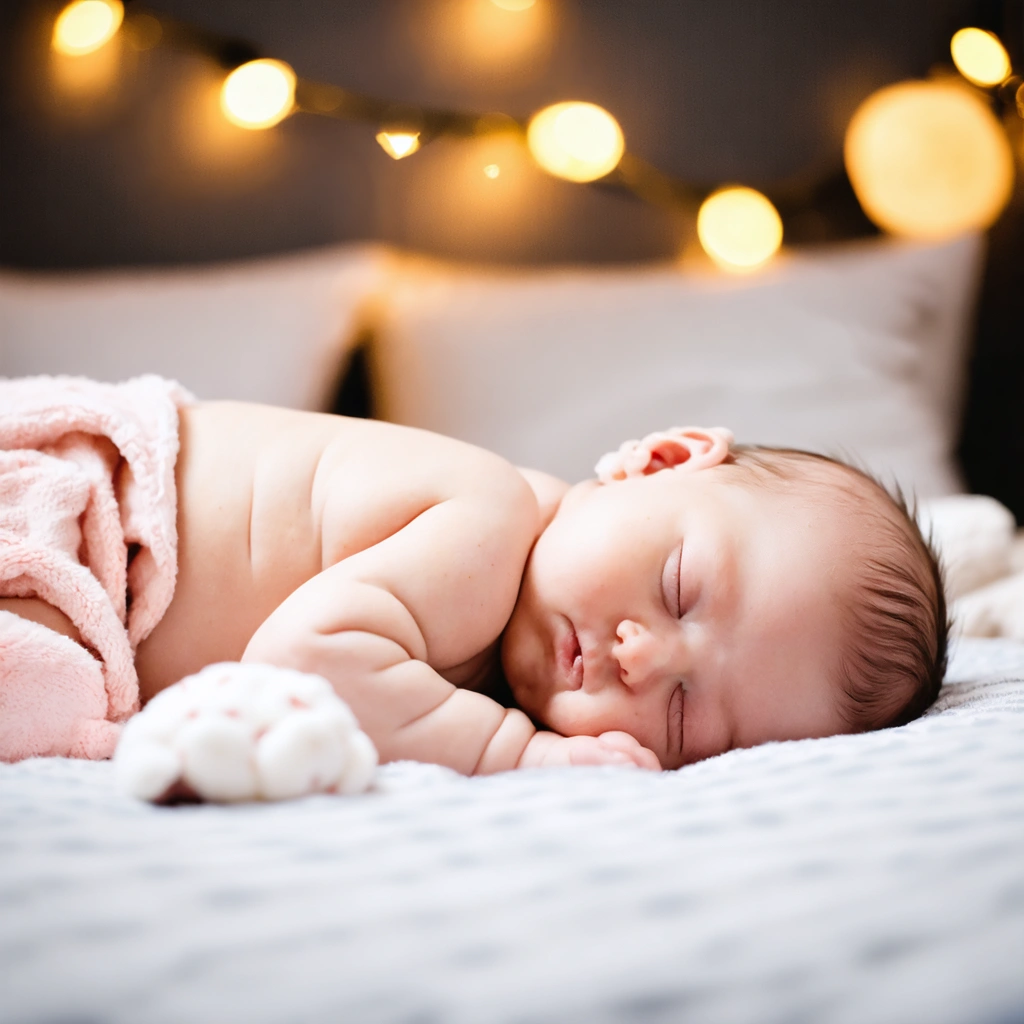 Un nouveau-né qui dort paisiblement dans une chambre confortable